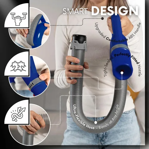 Vista 4 de Selgo Manguera de reemplazo mejorada - Manguera de calidad premium para aspiradora Shark OEM - Manguera para aspiradora Shark Navigator Rotator Azul
