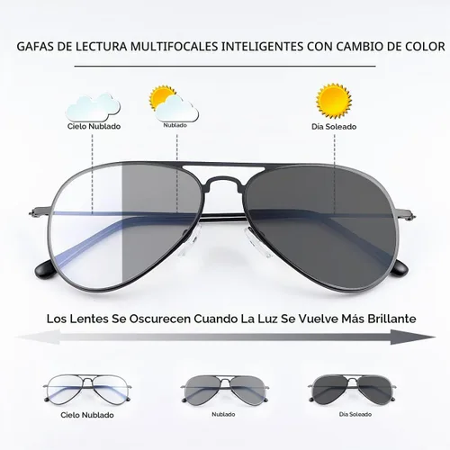 Vista 8 de LJIMI - Lentes de lectura fotocromáticos progresivos multienfoque, transición, lector de sol, lentes de sol con bloqueo de luz azul para hombres