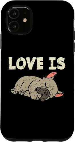 Vista 8 de Love is French Bulldog - Funda de regalo para iPhone 17