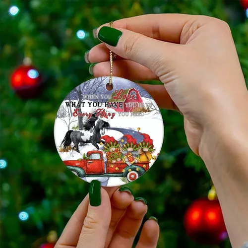 Vista 4 de Cheyan Divertido adorno de porcelana de Navidad para decoración del hogar, colgantes de Navidad, plantas, árbol de Navidad, adorno colgante