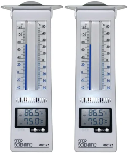 Vista 8 de Sper Scientific Termómetro analógico y digital Min/Max 800122 - Seguimiento preciso de la temperatura, diseño resistente a la intemperie, pantalla