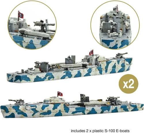 Vista 5 de Cruel Seas Strike Fast, Strike Hard! Cruel Seas Starter Set 1:300 WWII Naval Militar Wargaming Plastic Model Kit 781510001