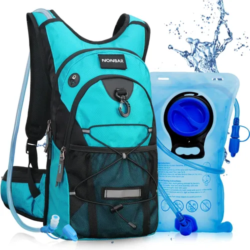 Vista 10 de NONSAR Mochila de hidratación de 3L con bolsa de agua, mochila de agua aislada para mujeres, hombres, niños, mantiene los líquidos frescos hasta 5