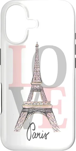 Vista 32 de Funda para iPhone 16 Paris Eiffel Tower - Love Paris Cute Trendy