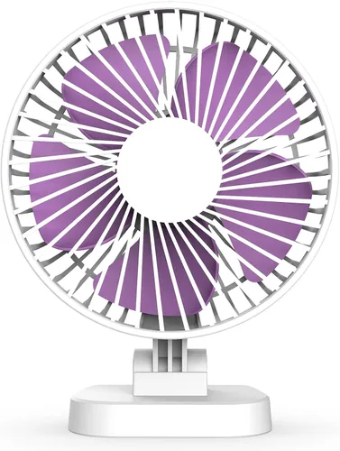 Vista 11 de Koonie - Ventilador de escritorio USB, viento fuerte, ultra silencioso, pequeño ventilador personal con inclinación plegable de 180° y 3 velocidades