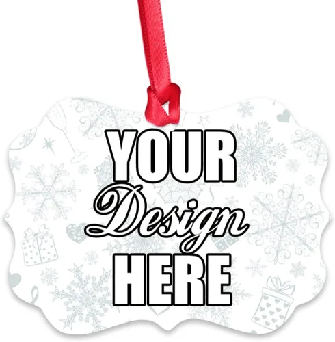 Vista 13 de Adornos de Navidad personalizados, colgante de cerámica personalizado con foto, texto/imagen, adorno colgante personalizado para parejas, niños