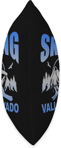Vista 2 de Skiing Valle Nevado by Vertical Blue Designs Freeride Skiing Valle Nevado Chile - Almohada (16 x 16 pulgadas), multicolor