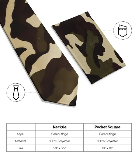 Vista 14 de Juego de corbata Kente con estampado africano y animal y pañuelo de bolsillo a juego