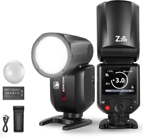 Vista 12 de NEEWER Z2PRO-S 2.4G TTL Flash de cabeza redonda Speedlite compatible con cámara Sony, inalámbrico compatible con Godox, 76Ws 1/8000s HSS, interfaz