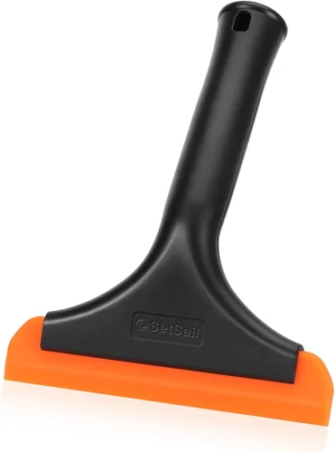 Vista 9 de SetSail Escobilla de ducha para puertas de cristal, mini escobilla de mano Todo negro