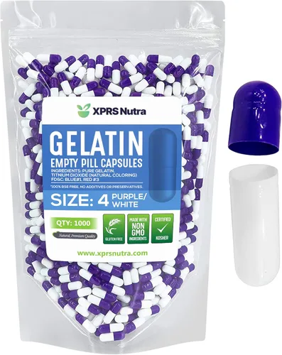 Vista 18 de XPRS Nutra Cápsulas vacías tamaño 4 – 100 cápsulas pequeñas de gelatina vacías – Pastillas de relleno de cápsulas de bricolaje – Cápsulas de gel