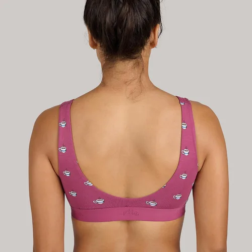 Vista 7 de MeUndies Bralette para mujer Brasier elástico de algodón con cuello en U Tela exclusiva de Tienda
