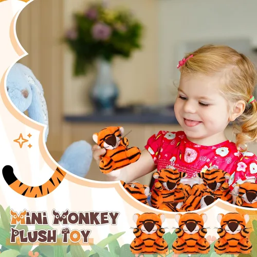Vista 5 de Blueweenly 100 piezas de juguetes de peluche de animales pequeños de peluche a granel, mini llaveros suaves y lindos peluches pequeños, regalos a