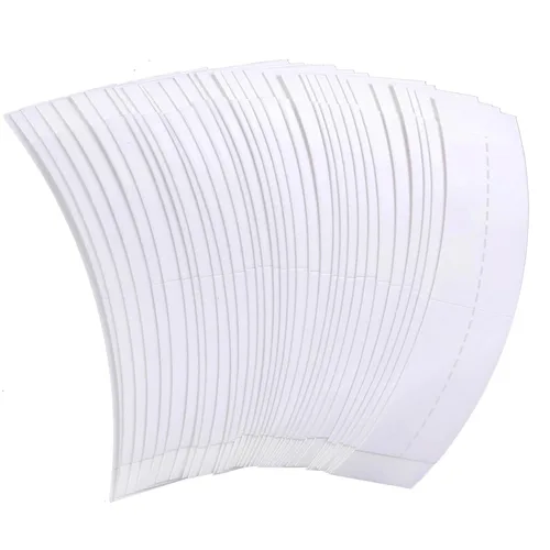 Vista 8 de 48 piezas de cinta frontal de encaje para peluca, cinta adhesiva transparente tipo tupé, impermeable de doble cara, cabello curvo en C, agarre