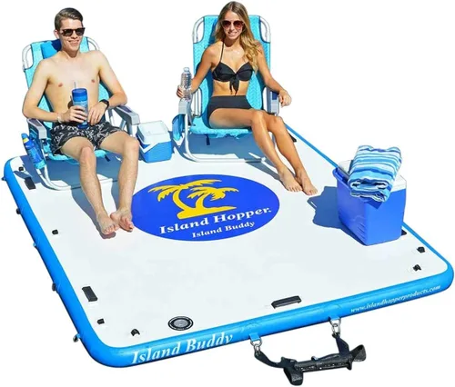 Vista 12 de Island Hopper Island Buddy - Muelle inflable para plataforma de agua