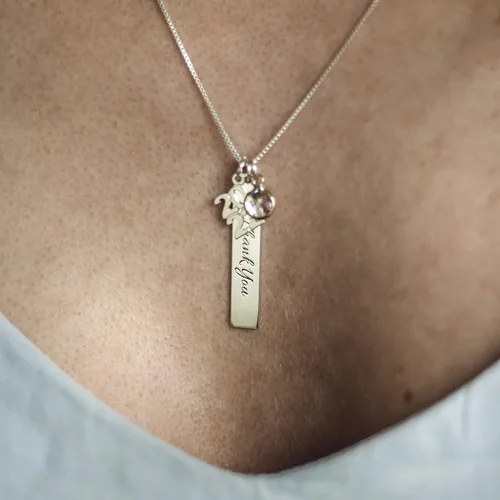 Vista 5 de MYKA - Collar de dijes de graduación personalizado en plata de ley 925, chapado en oro y oro rosa con piedra natal colgante, regalo de joyería