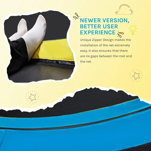 Vista 2 de SkyBound Trampolín – Trampolín grande de 10 pies, 12 pies y 14 pies, aprobado por la ASTM, trampolín resistente para niños y adultos – Trampolín