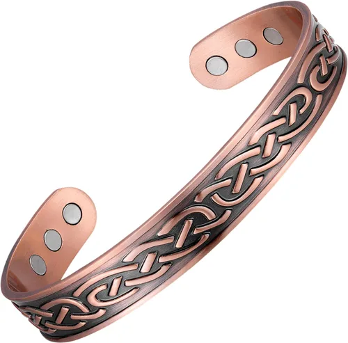 Vista 10 de Minimalist Design Magnetic Field Cuff Bracelets for Men & Women - Ultra Strength - Adjustable