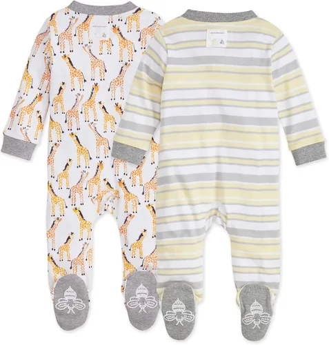 Vista 191 de Burt's Bees Baby - Pijama de una pieza para bebé, mameluco para dormir y jugar, algodón 100% orgánico, cremallera frontal