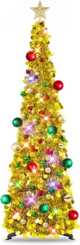 Vista 7 de N&T Nieting - Árbol de Navidad de oropel Negro