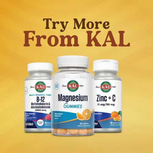 Vista 6 de KAL Vitamina B12 metilcobalamina y adenosilcobalamina 2000 mcg ActivMelt, suplementos energéticos B12, metabolismo, nervio, soporte de glóbulos