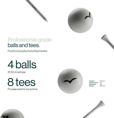 Vista 7 de BirdiePro® - Red de práctica de golf American Pro, red de golf resistente de 10 x 7 pies con objetivo EchoShield™ y red FlexWeave™, patio trasero