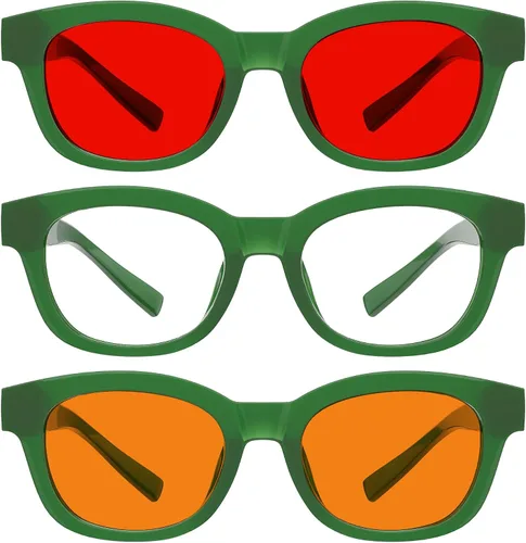 Vista 124 de Eyekepper Gafas de luz azul para hombre y mujer, paquete de 6 lentes Pilot Paquete de 6 color mezclado