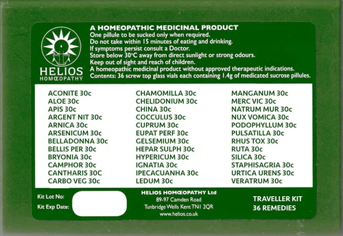 Vista 3 de 36 Kit de viaje de remedios homeopáticos