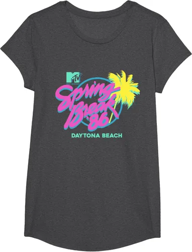 Vista 41 de MTV Camiseta de cuello redondo de ajuste clásico - Spring Break Daytona Beach, negro, adulto, manga corta, algodón y poliéster