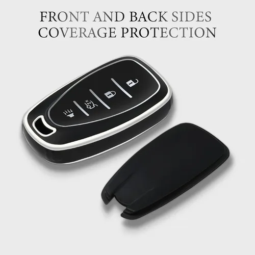 Vista 6 de OFFCURVE Funda para llavero de Chevy, protección completa, funda para llavero de automóvil para Chevrolet Malibu Equinox Camaro Cruze Tahoe Traverse