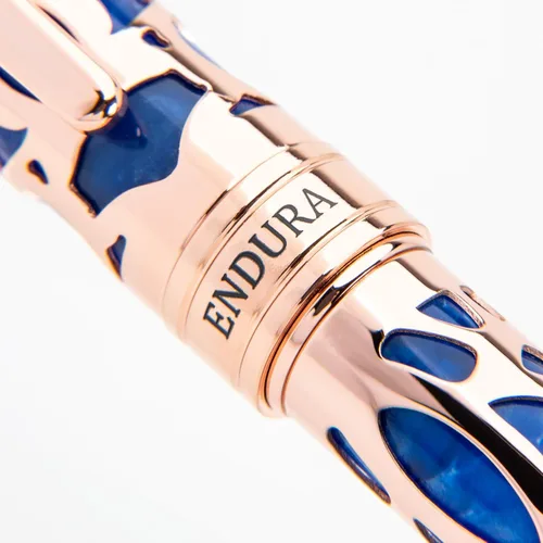 Vista 12 de Conklin Endura Deco Crest - Pluma estilográfica en azul, punta media, instrumento de escritura prémium