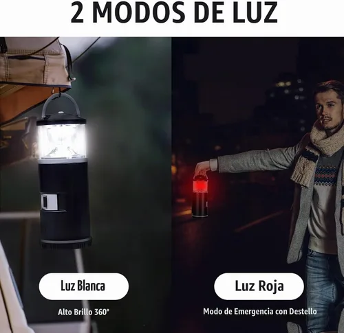 Vista 5 de Regalo de Navidad para él, linterna LED de campamento, multiherramienta y equipo de pesca para exteriores, camping, senderismo, regalos
