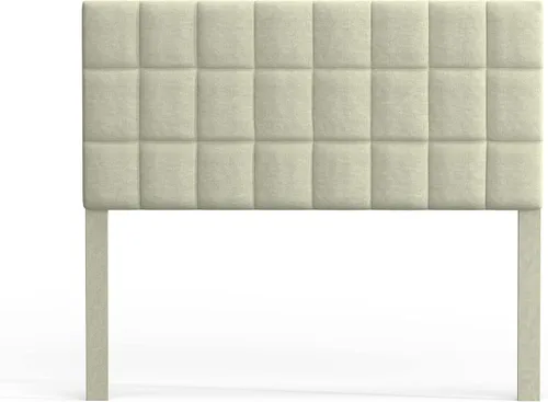 Vista 5 de Glenwillow Home Varia - Cabecera tapizada con panel de 26 pulgadas de alto, acolchado cuadrado de 3 filas, tamaño matrimonial, color beige