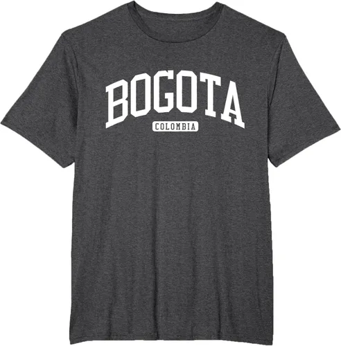 Vista 24 de Camiseta estilo universitario de Bogotá Colombia, Negro