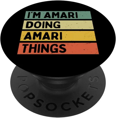 Vista 6 de I'm Amari Doing Amari Things - PopSockets MagSafe PopGrip con cita personalizada divertida para iPhone