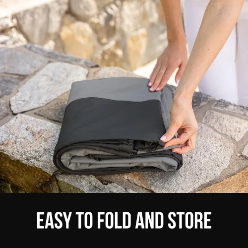 Vista 8 de GORILLA GRIP Waterproof Small Outdoor Patio Chair Cover, 30 Inch, Black
