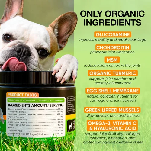 Vista 2 de Suplemento de cadera y articulaciones para perros con glucosamina