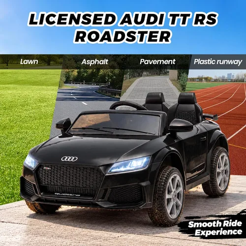 Vista 7 de Hotday Juguetes de paseo para niños pequeños de 12 V, con licencia Audi TT Negro