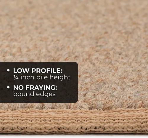 Vista 4 de House, Home and More Alfombra antideslizante para interiores, color beige guijarro, 8 pies x 8 pies