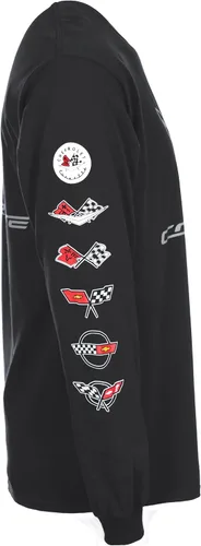 Vista 4 de JH DESIGN GROUP Chevy Corvette C7 - Camiseta de manga larga para hombre, color negro