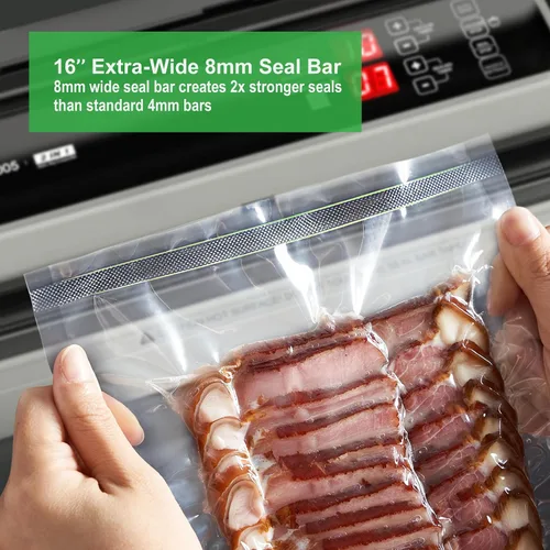 Vista 7 de MAGIC SEAL Sellador al vacío comercial + rollos de sellado al vacío texturizado (15 x 50 pies, 1 rollos)
