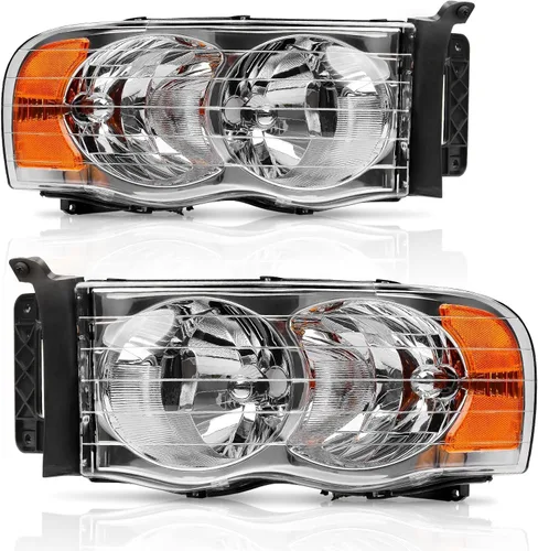 Vista 17 de DWVO Conjunto de faros LED DRL compatible con Dodge Ram 1500 1994-2001/Dodge Ram 2500 3500 94-02 de repuesto, carcasa negra Carcasa negra con Drl