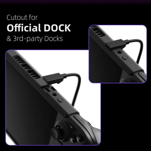 Vista 5 de Skull & Co. GripCase Bundle para Steam Deck funda protectora suave con agarres texturizados, protección completa y soporte, diseño de cubierta