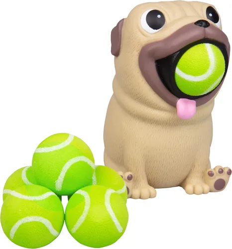 Vista 10 de Hog Wild Juguete Lanzador de Pelotas Alce - Relleno de Media Navideña Incluye 4 Pelotas de Espuma Suave - Aprieta para Lanzar Pelotas con Aire hasta