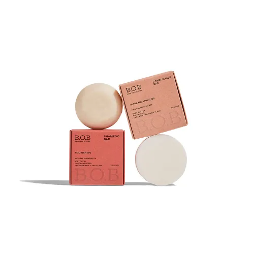 Vista 6 de Paquete de control de aceite Barra de champú purificadora + barra acondicionadora de humedad equilibrada Cuidado del cabello sólido para cabello