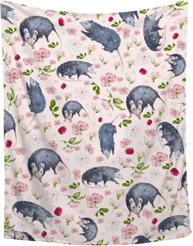 Vista 16 de Manta de zarigüeya personalizada Regalo ultrasuave de «Just A Girl Who Loves Opossums» para niñas, decoración divertida para el hogar de animales