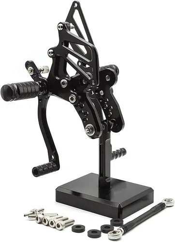 Vista 2 de CNC GSX1300R 99-03 Juego de clavijas traseras para motocicleta, reposapiés ajustable pedal de cambio de freno compatible con GSXR1300 GSX1300R Negro