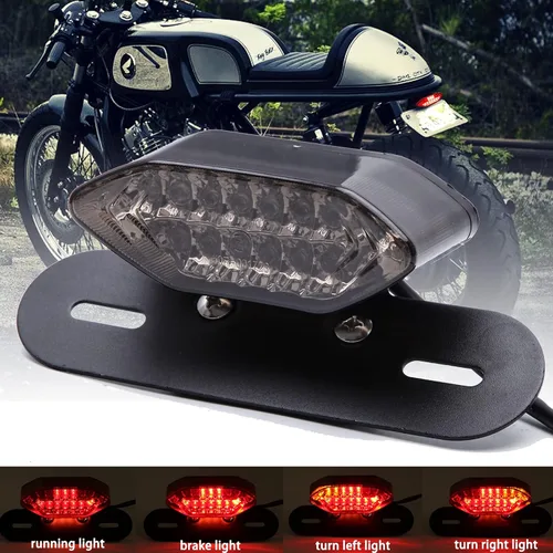 Vista 2 de DREAMIZER Juego de luces de remolque cuadrado impermeable, lámpara de luz LED ABS roja de freno, parada, cola, marcha y licencia compatible