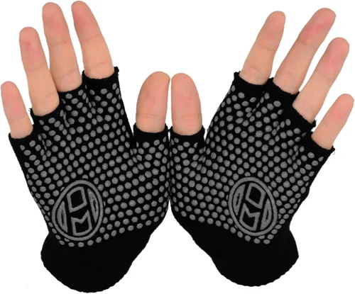 Vista 4 de Mato & Hash Guantes de agarre sin dedos para yoga, pilates