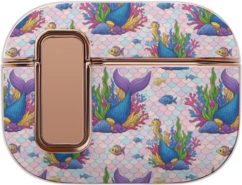 Vista 12 de Funda para auriculares compatible con Airpods Pro 2, estampado de leopardo de guepardo, plástico, con bloqueo, protección a prueba de golpes